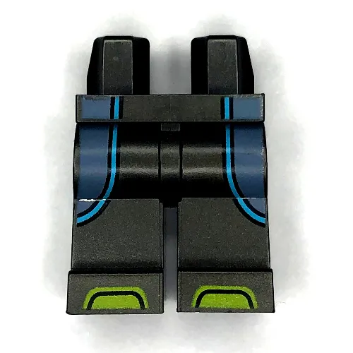 Hips and Pearl Titanium Legs with Sand Blue Robe, Medium Azure Trim, Lime Toes print