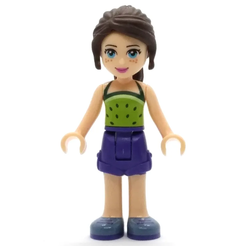 Naomi - Lime Top, Dark Purple Skirt