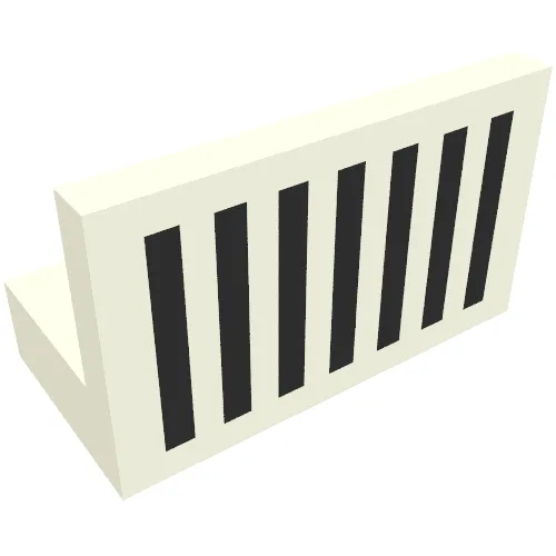 Panel 1 x 2 x 1 with Black Grill Print [6893]