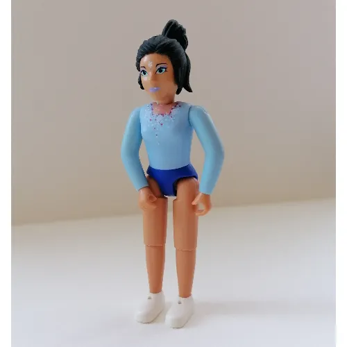 Belville Figure Fixed Elbows, Female, Black Hair, Light Blue Top, Violet Hips (Snow Queen)