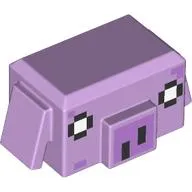 Minifig Head Special, Cube Pig with Pixelated Nose, Eyes print