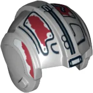 Helmet Rebel Pilot, Center Ridge with Dark Red Markings Print