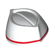 Hat, Butcher with Red Stripe Print