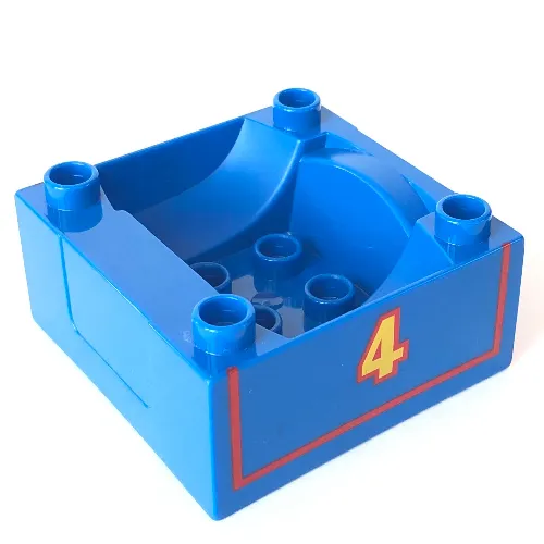 Duplo Train Cab / Tender Base with Bottom Tube, and Thomas & Friends Gordon #4 Print