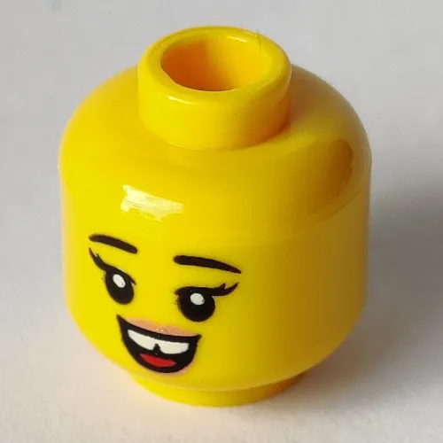 Minifig Head, Open Mouth Smile, Gap in Teeth, Big Grin print