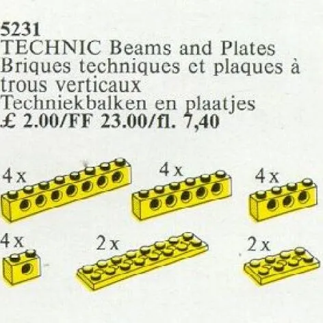 TECHNIC Beams and Plates [Yellow]