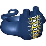 Lower Body with Tail, Yellow and Light Blue Scales Print