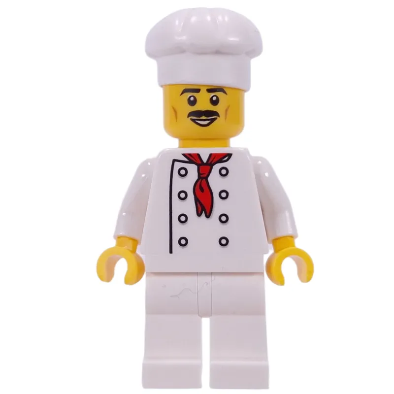 Chef - White Torso, White Legs, White Hat, White Hat