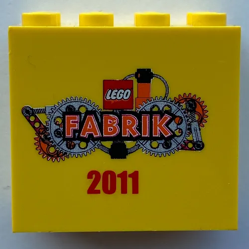 Brick 2 x 4 x 3 with 'LEGO FABRIK 2011' Print