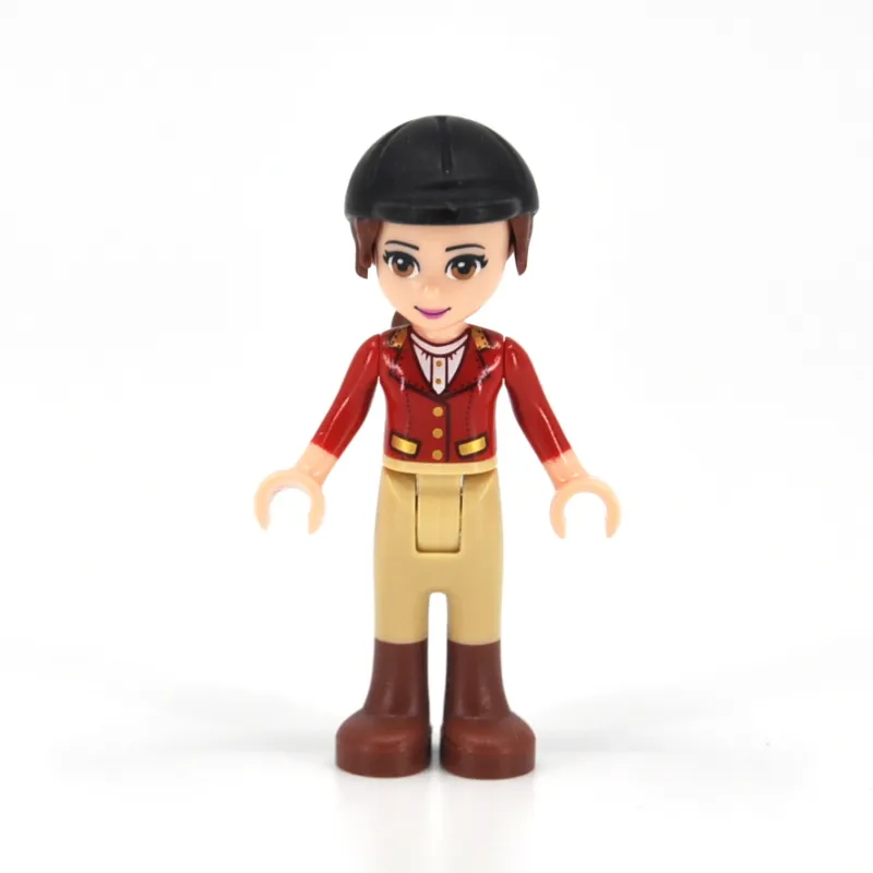 Olivia - Red Jacket, Tan Trousers