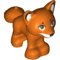 Animal, Fox with Black Nose, Ears, White Face, Ears, Nougat Eyes Print