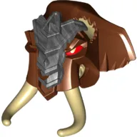 Large Figure Head Mammoth with Red Eyes Print