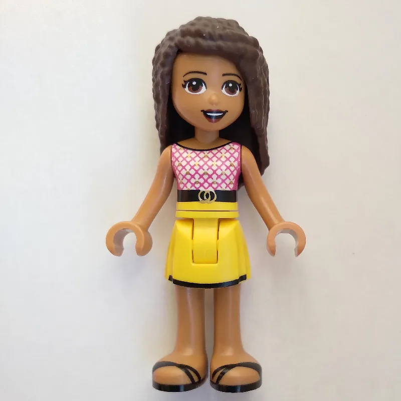 Andrea - Magenta and White Top, Yellow Skirt