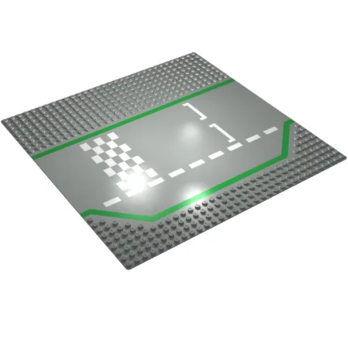 Baseplate 32 x 32 Wide Road, 9-Stud with 3 Lane Race Track Checker Print