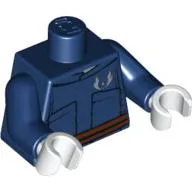Torso Jacket with Brown Belt and Jedi Order Insignia Print, Dark Blue Arms, White Hands