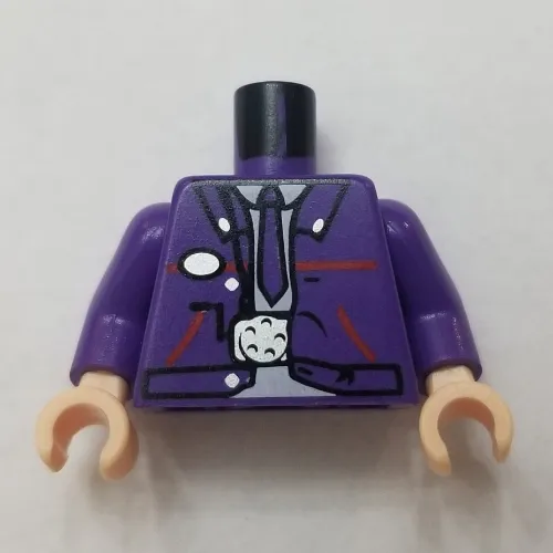 Torso Jacket and Dark Purple Tie Print (Knight Bus Conductor), Dark Purple Arms, Light Nougat Hands
