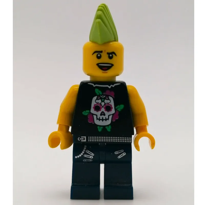 Rock Band - Black Torso, Dark Blue Legs, Lime Mohawk