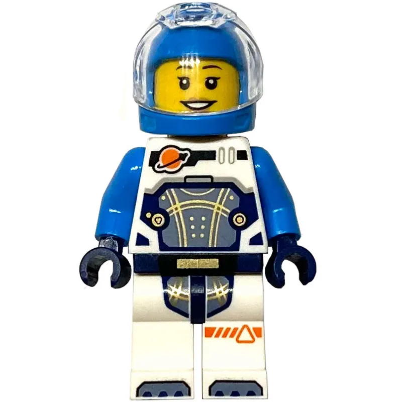 Astronaut, White and Dark Blue Spacesuit, Dark Azure Helmet, Earpiece