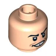 Minifig Head Marcus Flint, Eyebrows, Grin Missing Tooth Print [Blocked Open Stud]