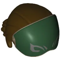 Hair Straight Cut, Ponytail, Dark Green Eye Cover, Markings