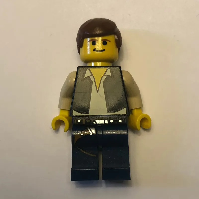 Han Solo, Black Vest, Yellow Skin, Dark Blue Legs