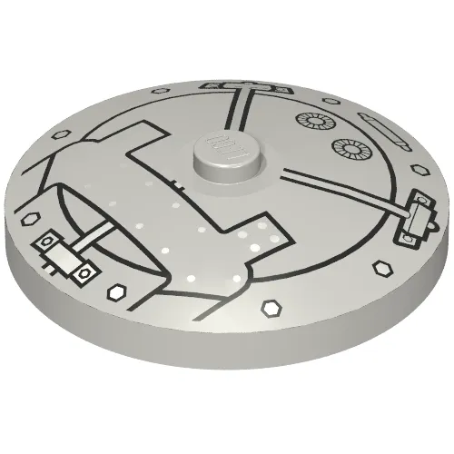 Dish 4 x 4 Inverted [Radar] with Vault Door Print [4854]