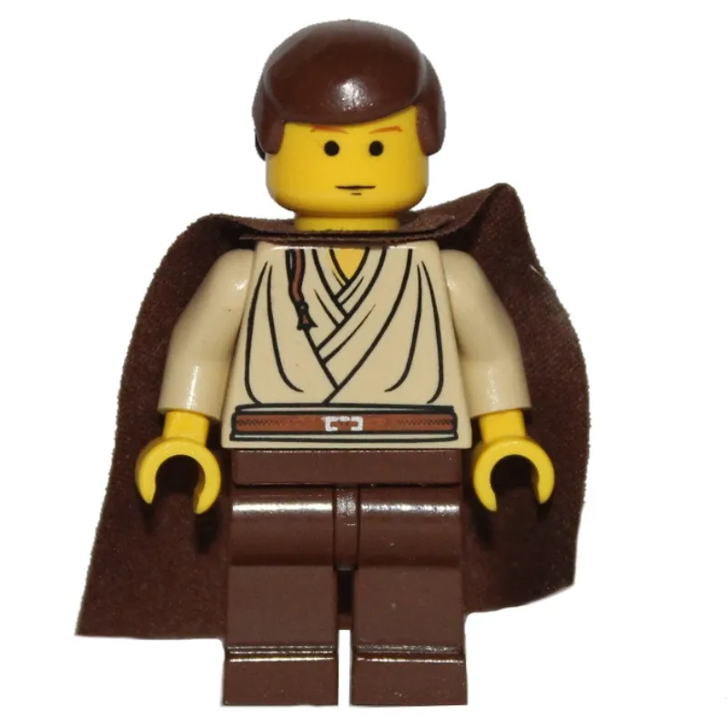 Obi-Wan Kenobi, Padawan, Yellow Skin, Brown Hair and Cape