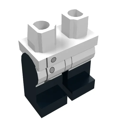 Hips and Black Legs with White Lab Coat/Buttons Print (Mad Scientist)