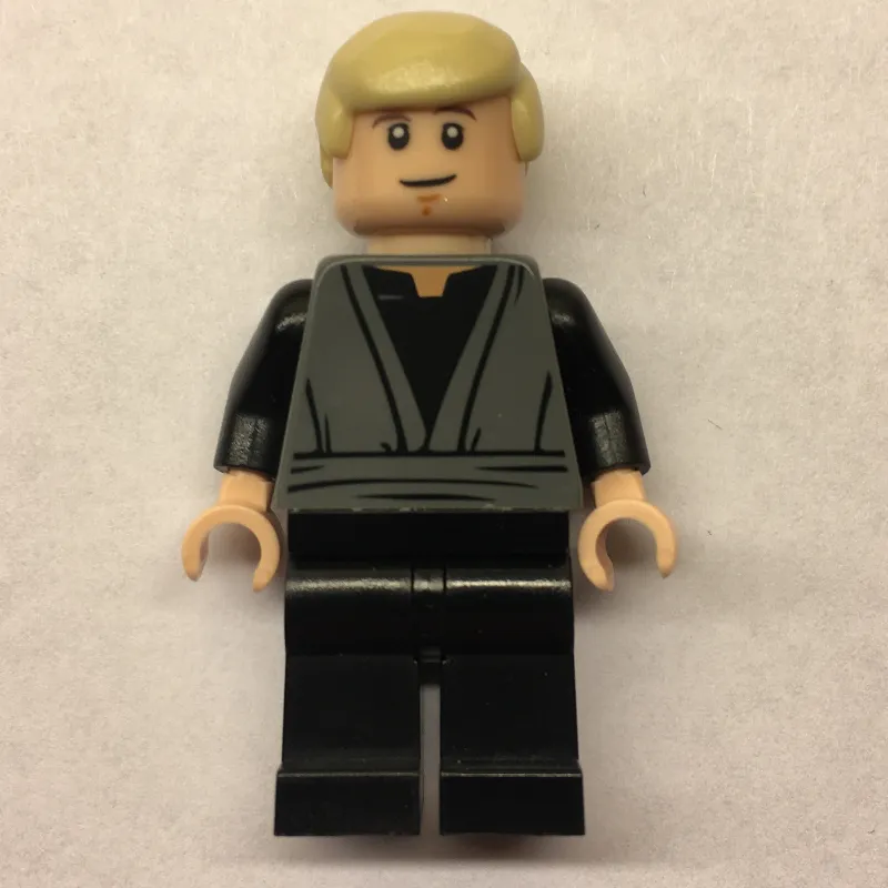 Luke Skywalker, Dark Bluish Gray Robes, Tan Hair, Dual Sided Head