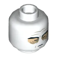 Minifig Head Darth Vader, Closed Eyes, Wrinkles, Bags under Eyes Print