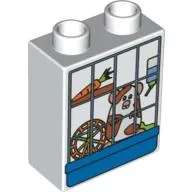 Duplo Brick 1 x 2 x 2 with Hamster in a Cage Print