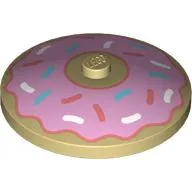Dish 4 x 4 Inverted [Radar] with Pink Glazed Donut, Sprinkles print