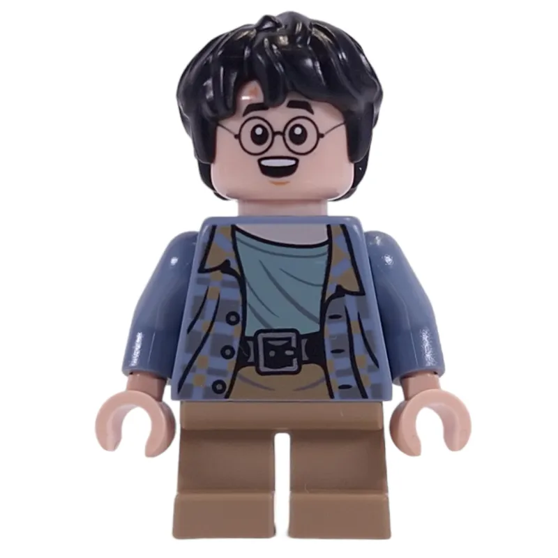 Harry Potter, Sand Blue Shirt, Short Dark Tan Legs, Excited