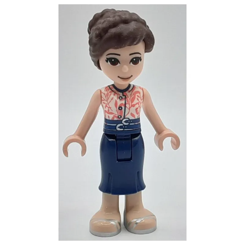 June - White Top, Dark Blue Skirt