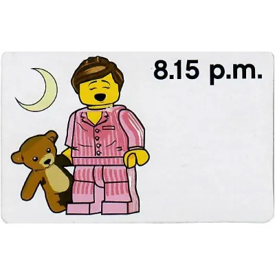 Activity Card, Time-Teaching 12-Hour Clock 8.15 p.m., Female