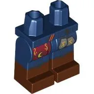 Hips with Dark Blue Legs and Reddish Brown Boots Pattern with Dark Red Pouch, Gold Moon, Sand Blue Rune Stone Print