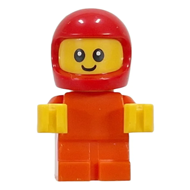 Baby, Racer, Reddish Orange Body, Red Helmet