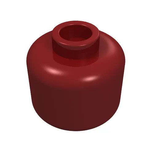 Minifig Head Atom, Black Eyebrows, Light Blue Visor, Mouth Open / Grim