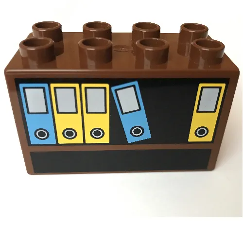 Duplo Brick 2 x 4 x 2 with Bookcase & Files Print
