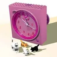 Cat with Kittens Clock