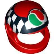 Helmet, Standard with Checks and Octan Logo Print