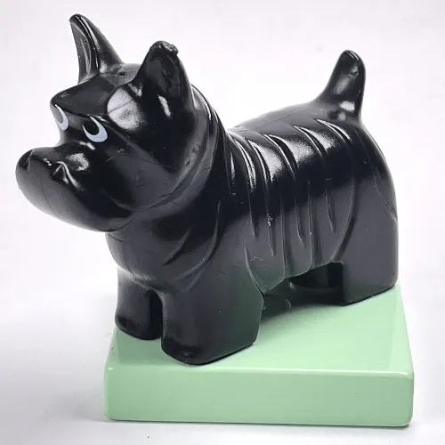 Duplo Animal Dog, Scottish Terrier / Scottie on Light Green Base