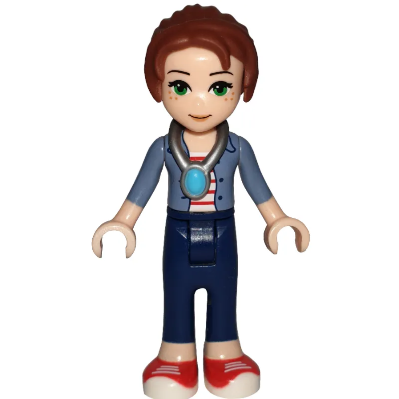 Emily Jones with Sand Blue Jacket and Necklace