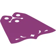 Neckwear Cape, Pointed Center at Bottom, 3 Top Holes, Swirl and Diamond Shape Holes [Plain]