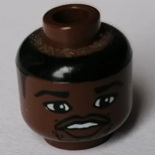 Minifig Head NBA Jalen Rose Print [Blocked Open Stud]
