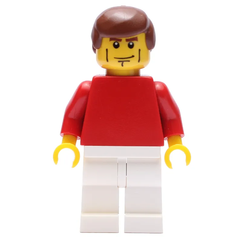 Soccer Player Red Plain Torso, White Legs 5