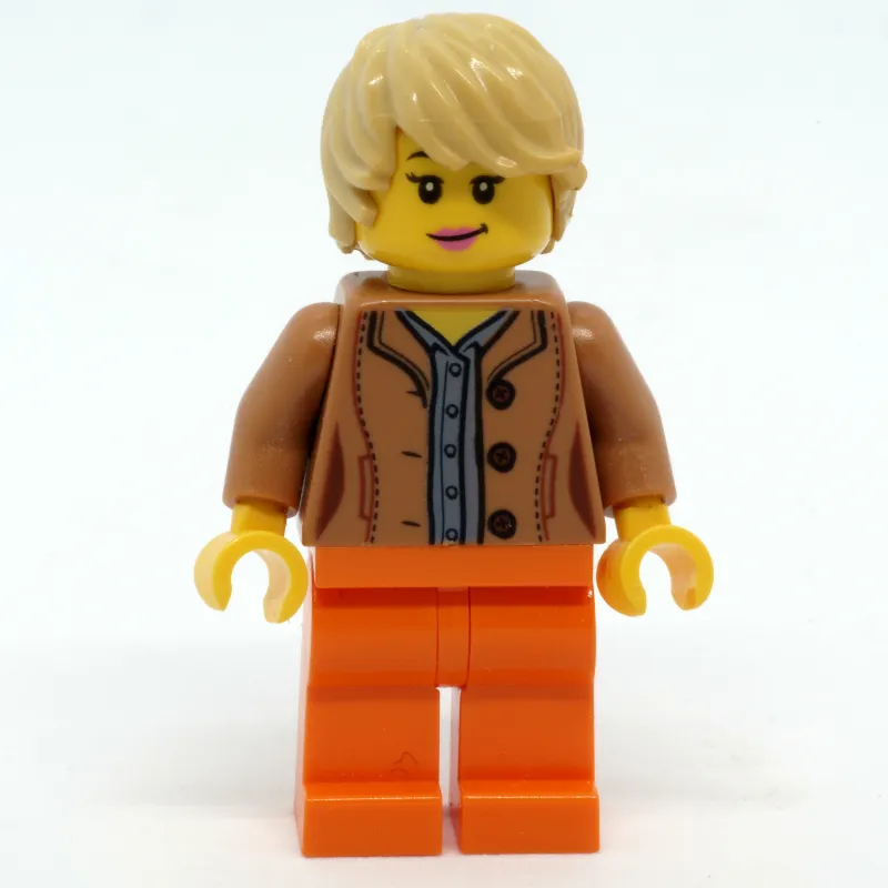 Medium Nougat Torso, Bright Light Orange Legs, Tan Hair