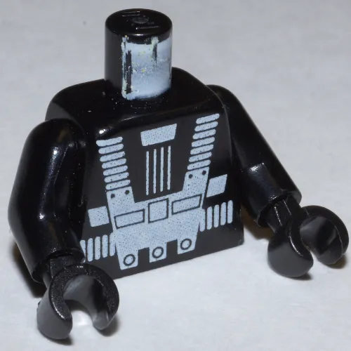 Torso Space Suit, Blacktron I Print, Black Arms and Hands