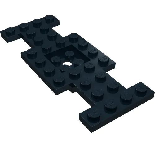 Vehicle Base 4 x 10 x 2/3 with 2 x 2 Recessed Center with Center Hole, 1 x 2 Cutouts (Early Version)