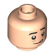 Minifig Head Professor Quirinus Quirrell/Voldemort, Never Crooked Smile / Tan Face, Wrinkles, No Nose
